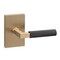 Sure-Loc Hardware Sure-Loc Hardware Levanto Passage Rosette, Satin Brass, Knurled Grip in Flat Black LV101 SB GRIP-KN FBL - alternate 1